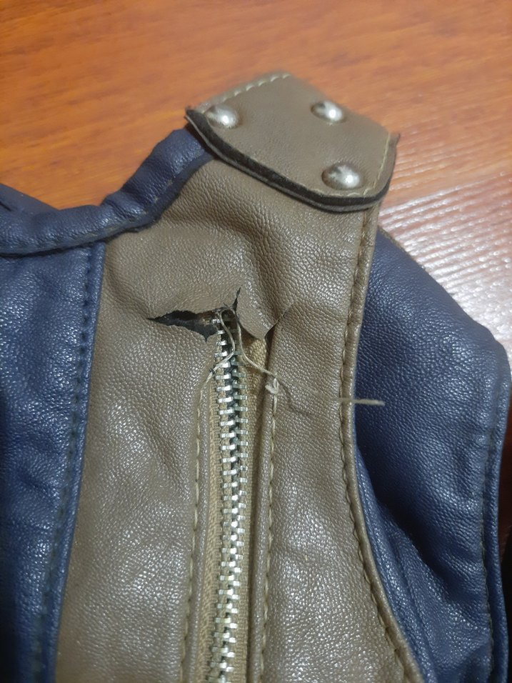 Mavi Deri Kadın Omuz Çantası - Görsel 2