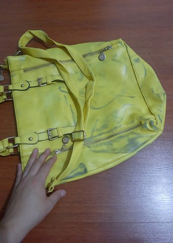 Sarı Fermuarlı Kadın Çanta - Görsel 3