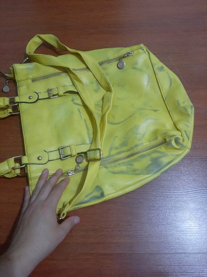 Sarı Fermuarlı Kadın Çanta - Görsel 3