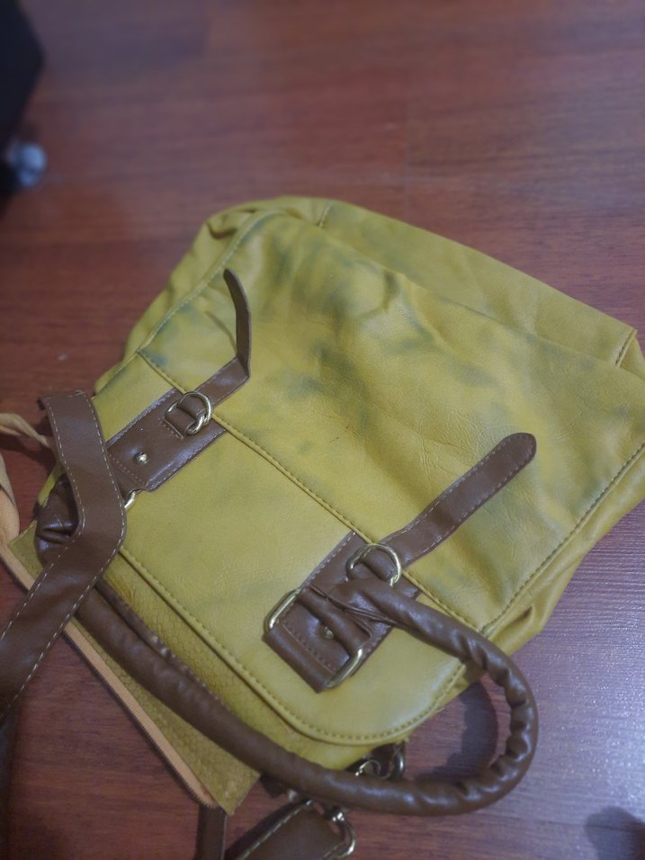 Kilitli Kahverengi Deri Kadın Çanta - Görsel 3