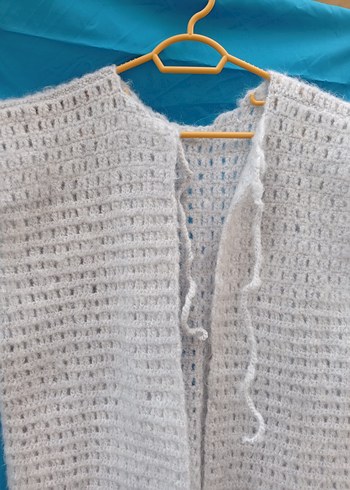 El Örgüsü Bohem Gri&renkli çiçek desenli Kadın Yelek - Görsel 3