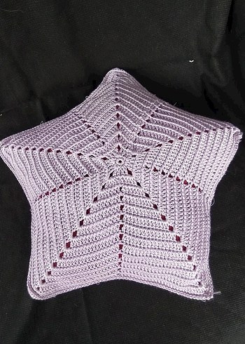 Açıklamayı okuyun lütfen. Örgü Yıldız Şekilli kırlent Yastıklar - Görsel 5