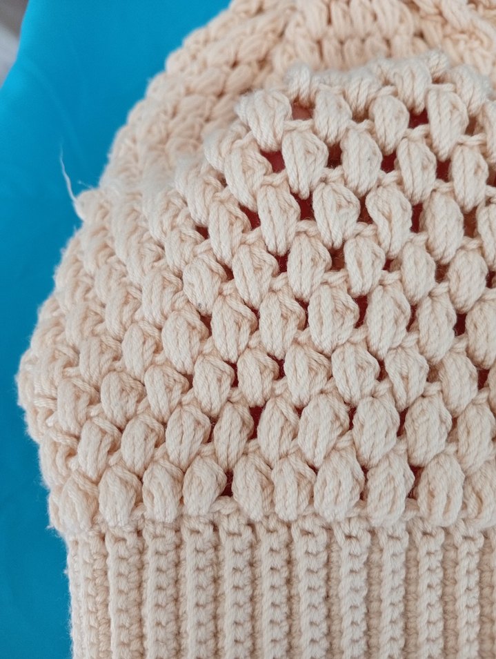 Bej Örgü Kadın Bere - Görsel 2