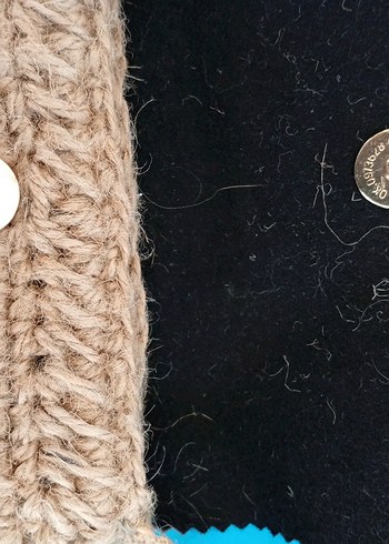 Kahverengi Örgü Bohem Kadın Çapraz Çanta - Görsel 4