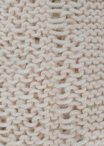 Beyaz Örgü Kadın bere - Görsel 2