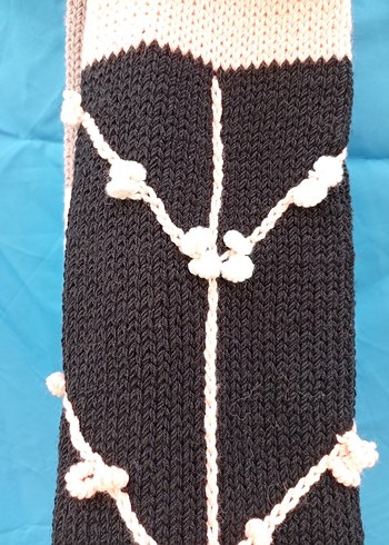 Çocuk Örgü Bere ve Nakışlı Atkı Seti - Görsel 4