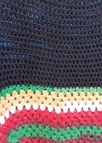 Renkli El Örgüsü Bohem Kadın Kazak - Görsel 5