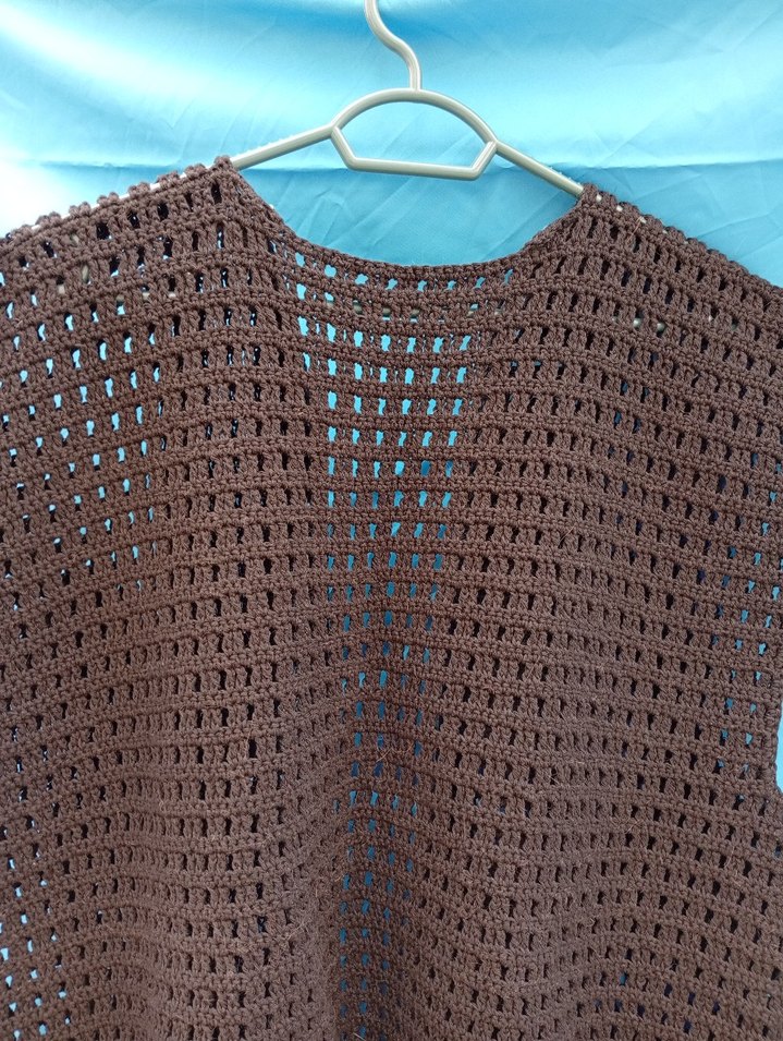 Siyah, Renkli Motif Detaylı El Örgüsü Bohem Yelek - Görsel 5