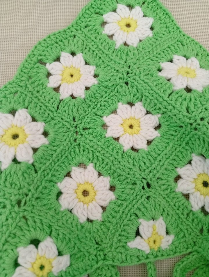 Papatya desenli trend bandana - Görsel 2