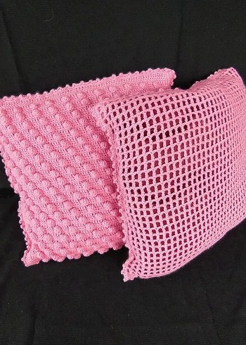 Beden pembe Renk Pembe renkli popcorn kılent yastığı ile birlikte