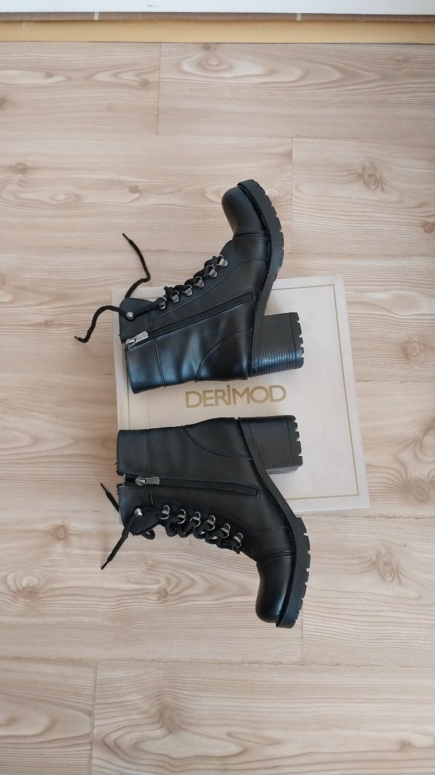 #bot #kadın #kışlık #deri #tarz #siyah - Görsel 2