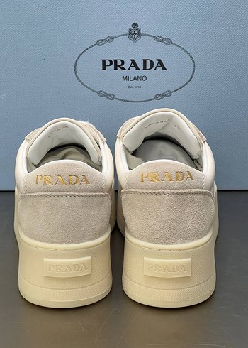 37 Beden ten rengi Renk Prada Bej Kadın Platform Sneakers