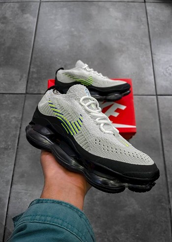 nike shox Gri Şişme Tabanlı Erkek Spor Ayakkabı - Görsel 3