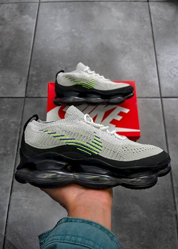 nike shox Gri Şişme Tabanlı Erkek Spor Ayakkabı - Görsel 4