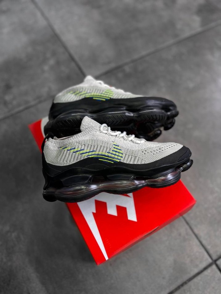 nike shox Gri Şişme Tabanlı Erkek Spor Ayakkabı - Görsel 2