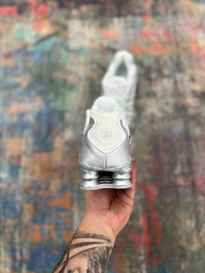 nike shox Gri Beyaz Erkek Spor Ayakkabı - Görsel 5