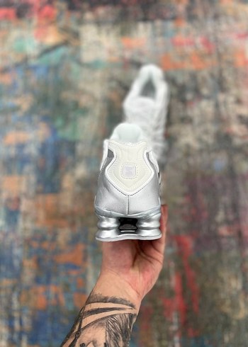 nike shox Gri Beyaz Erkek Spor Ayakkabı - Görsel 6