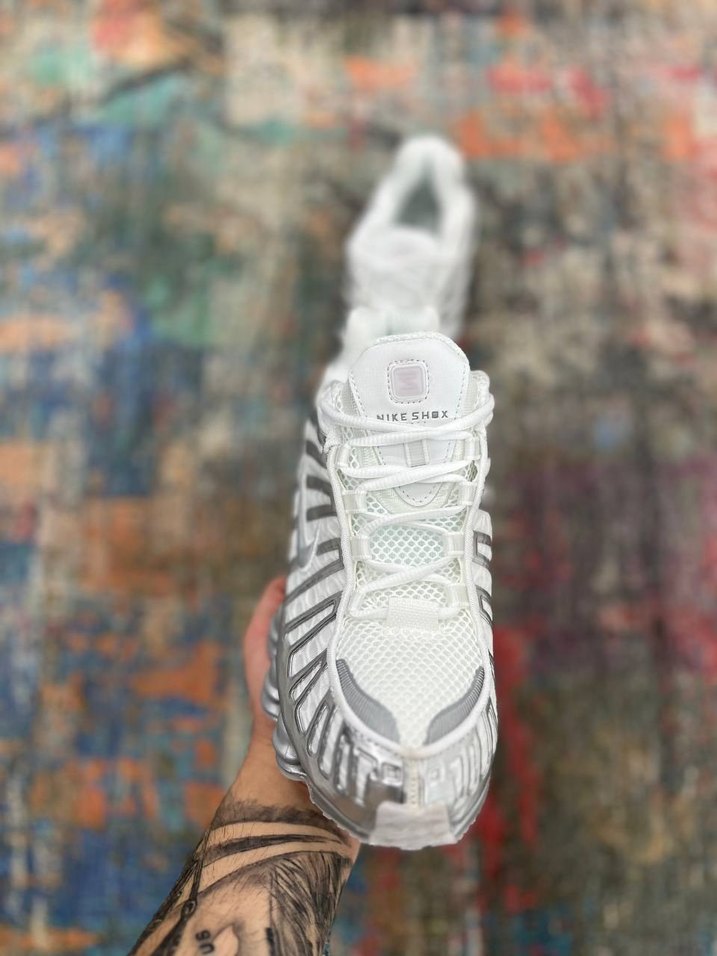 nike shox Gri Beyaz Erkek Spor Ayakkabı - Görsel 5