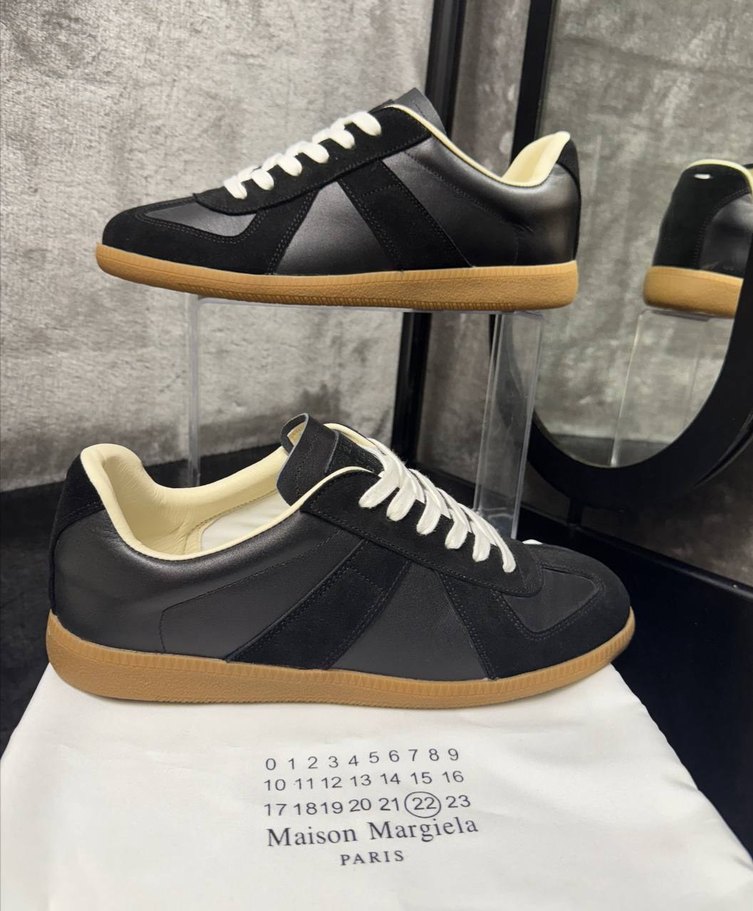 maison margiela Siyah Blok Topuklu Sneakers - Görsel 2
