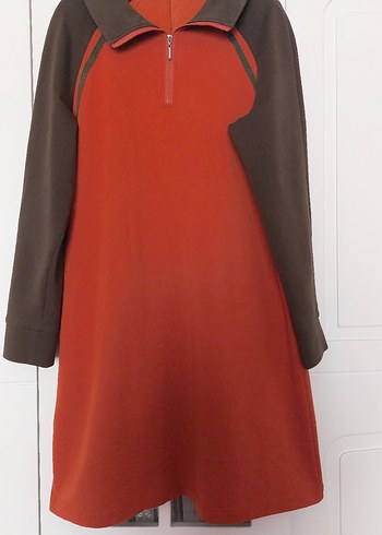 Fermuar Yakalı Tesettür Tunik - Görsel 2