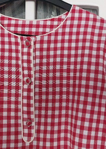 Kırmızı Tesettür   Gömlek - Görsel 2