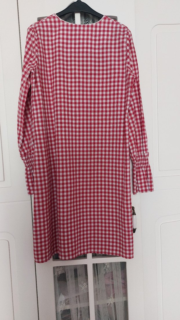 Kırmızı Tesettür   Gömlek - Görsel 4