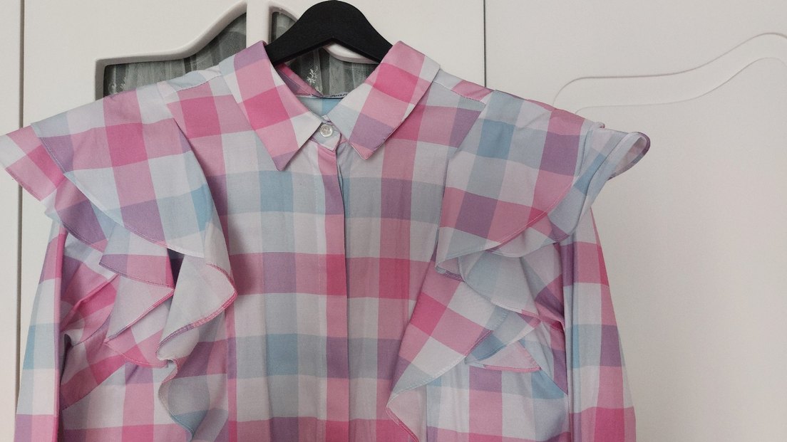 Uzun Kollu Fırfırlı Kadın Gömlek Moodbasic - Görsel 2