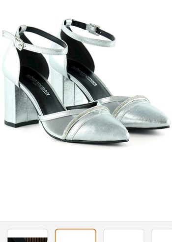 Erkan Saçmacı Gümüş Topuklu Ayakkabı - Görsel 2