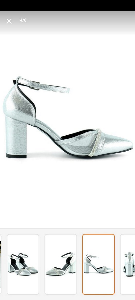 Erkan Saçmacı Gümüş Topuklu Ayakkabı - Görsel 4