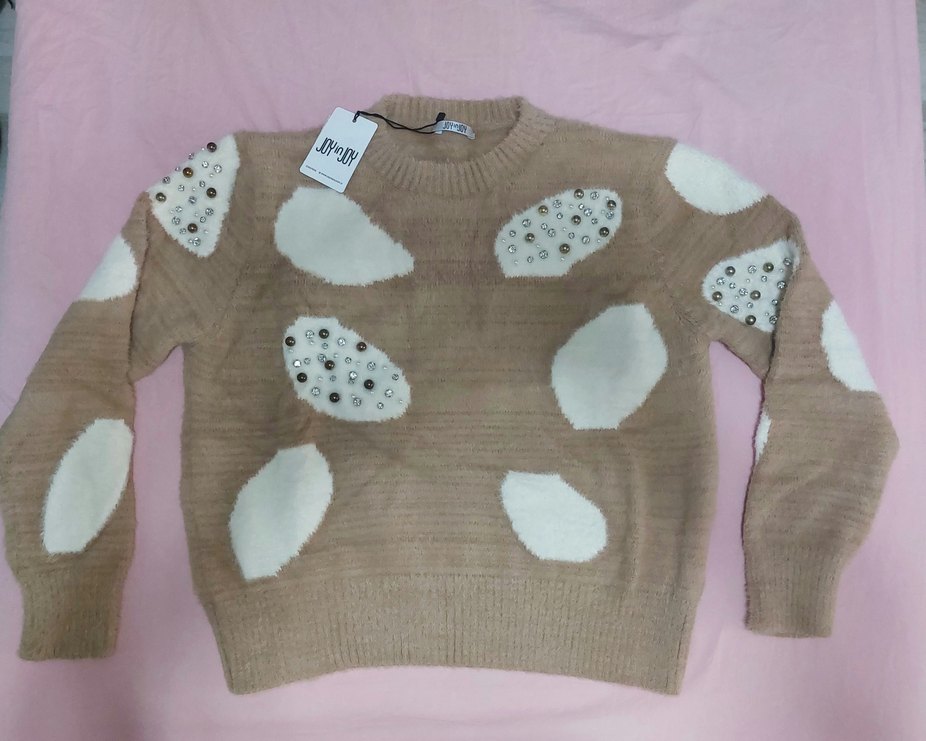 Bej kadın kazak - Görsel 2