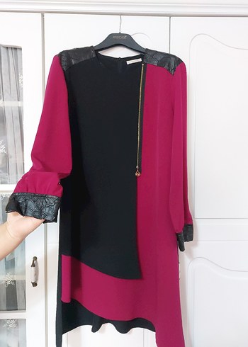 Mürdüm Siyah Tesettür Tunik Eflin - Görsel 4