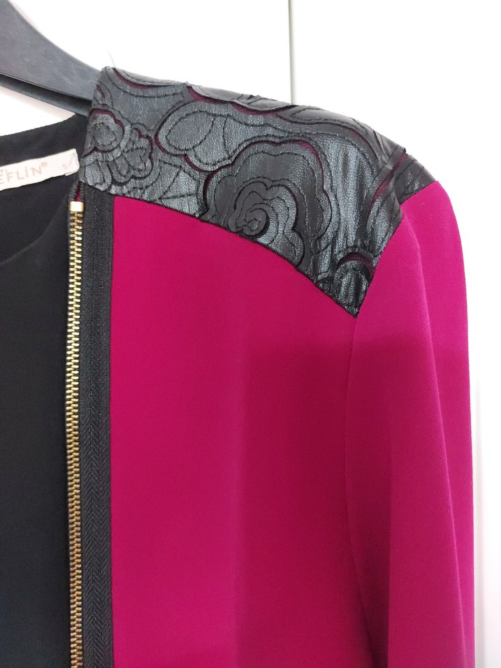 Mürdüm Siyah Tesettür Tunik Eflin - Görsel 2