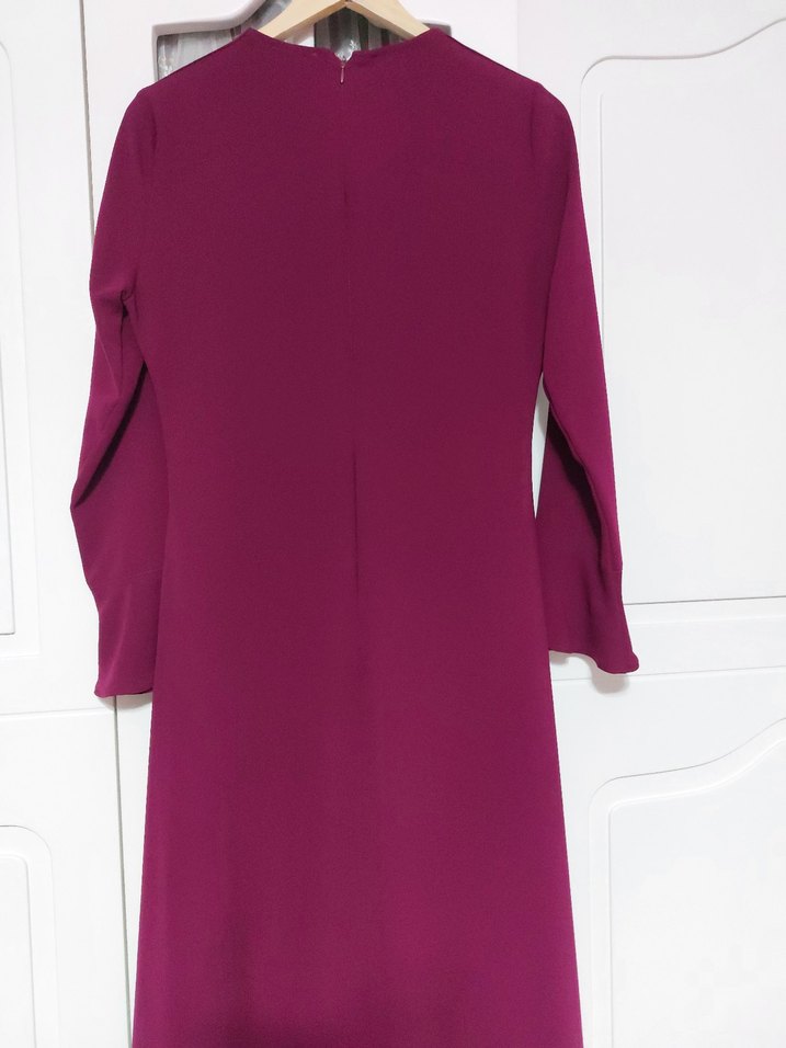Tesettür Elbise Mor/mürdüm - Görsel 3