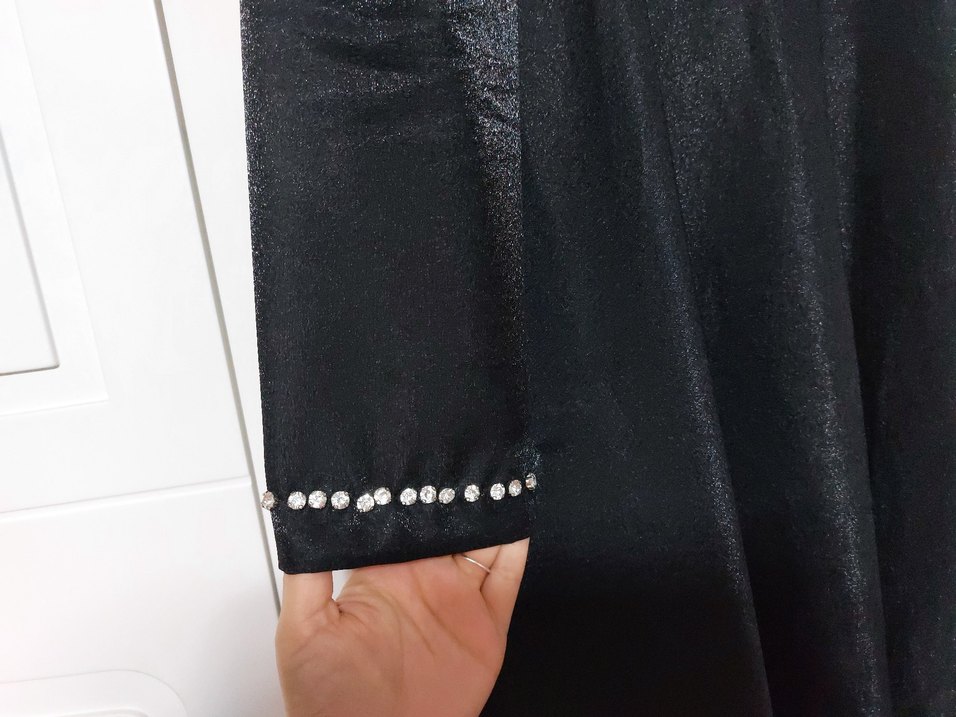 Siyah Tesettür Abiye Elbise - Görsel 4