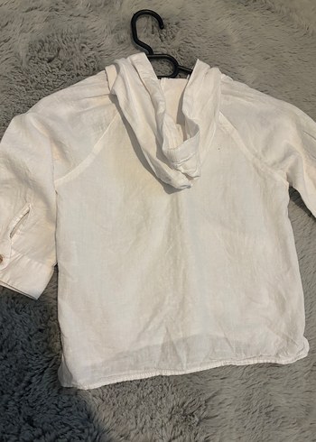 Zara Erkek Çocuk Kapüşonlu Keten Gömlek