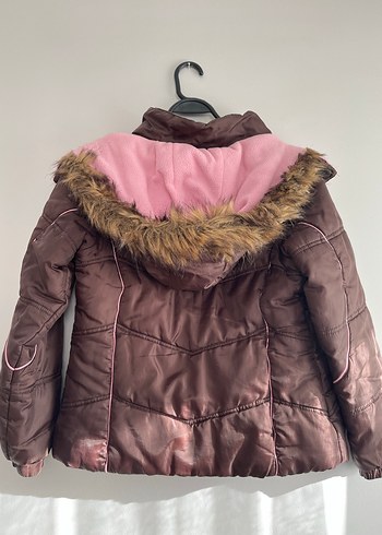 Kız Çocuk Kahverengi Fermuarlı Mont - Görsel 2