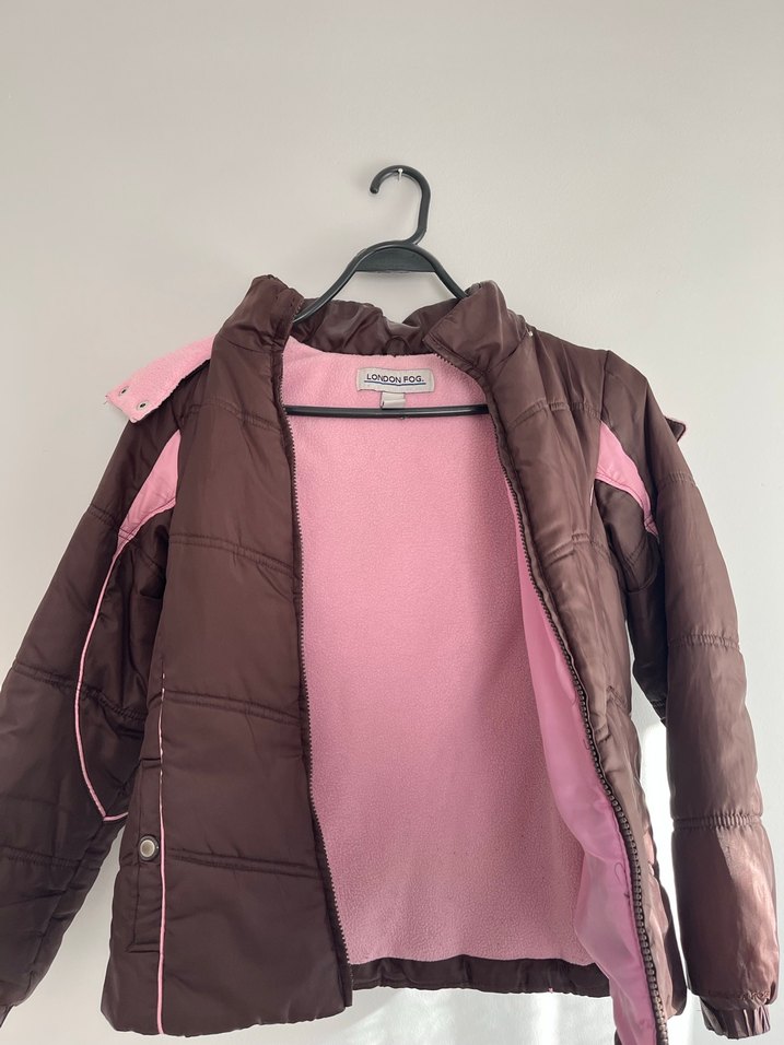 Kız Çocuk Kahverengi Fermuarlı Mont - Görsel 3