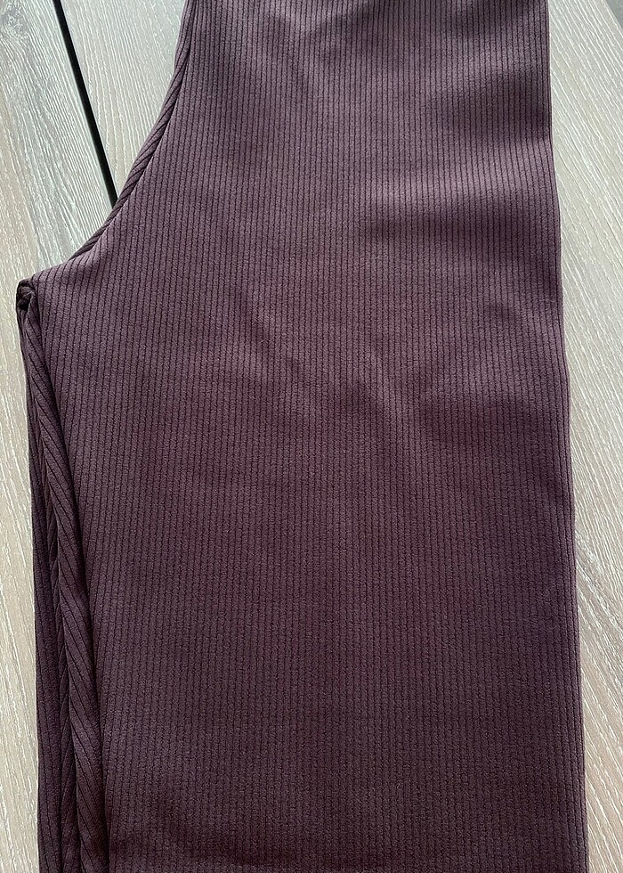 Yüksek bel fitilli dikişsiz örme tayt - Görsel 5