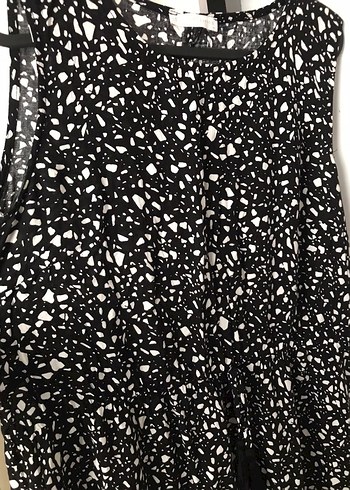 LC Waikiki Püsküllü Siyah Batik Uzun Elbise