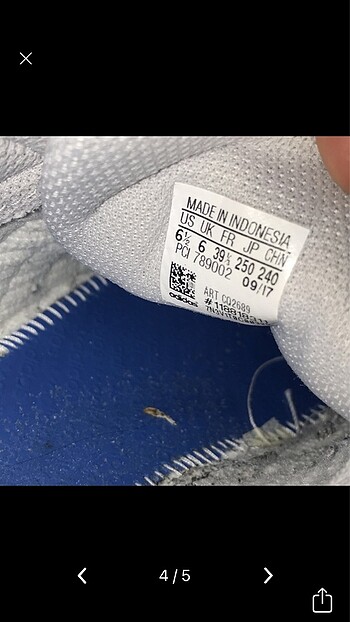 39 Beden mavi Renk Orijinal Adidas superstar