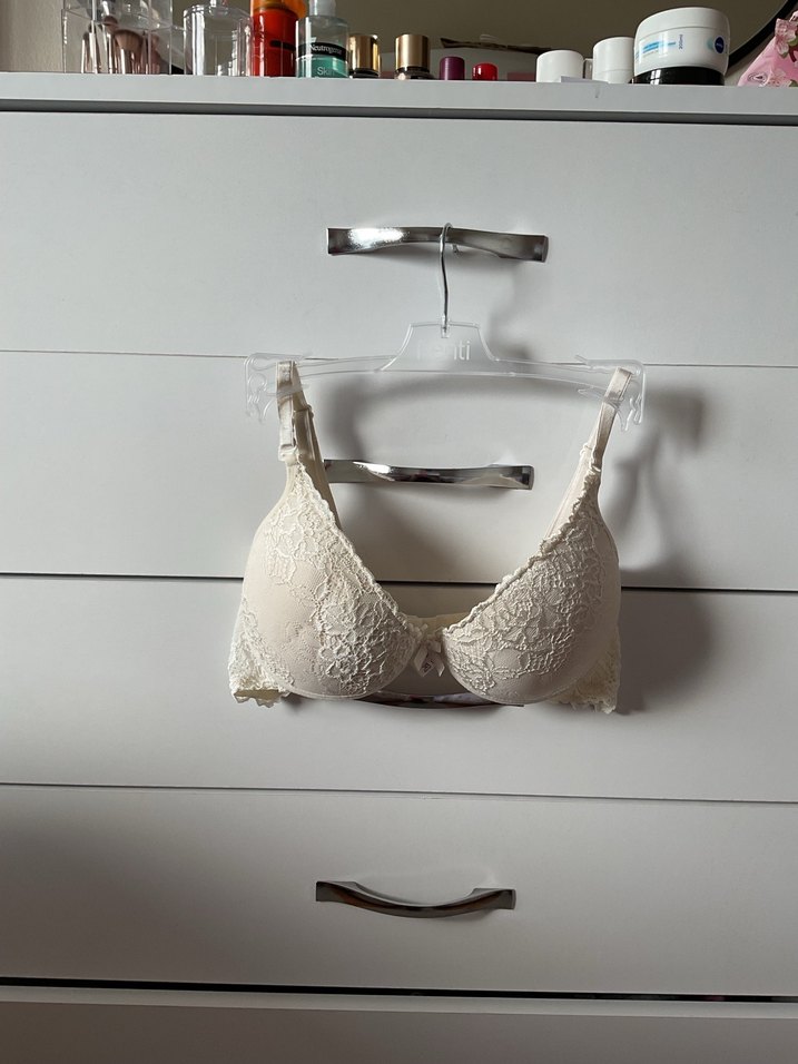 Beyaz Minimalist Dantel Sütyen - Görsel 2