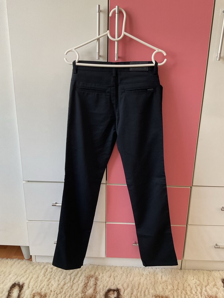 Siyah Regular Fit Midi Erkek Kot Pantolon - Görsel 5