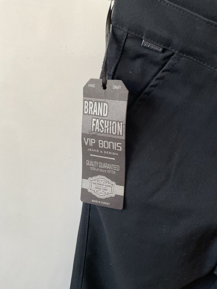 Siyah Regular Fit Midi Erkek Kot Pantolon - Görsel 4