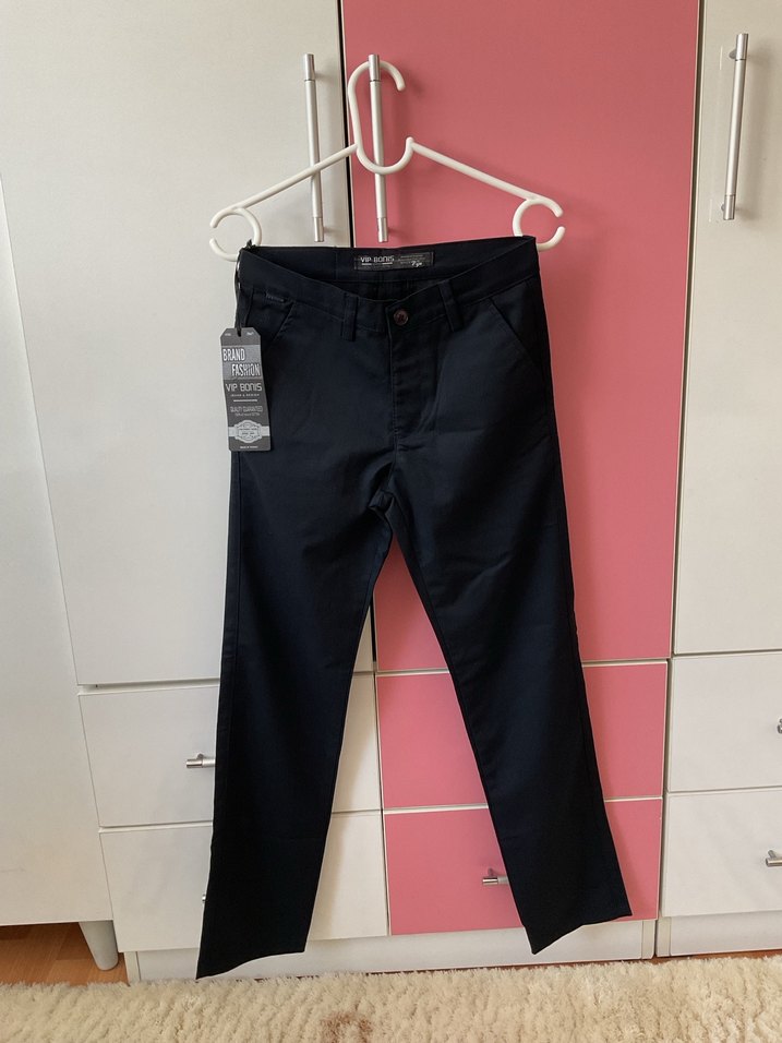 Siyah Regular Fit Midi Erkek Kot Pantolon - Görsel 2