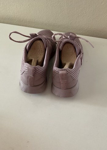 Bej Bağcıklı Spor Kadın Sneakers - Görsel 4