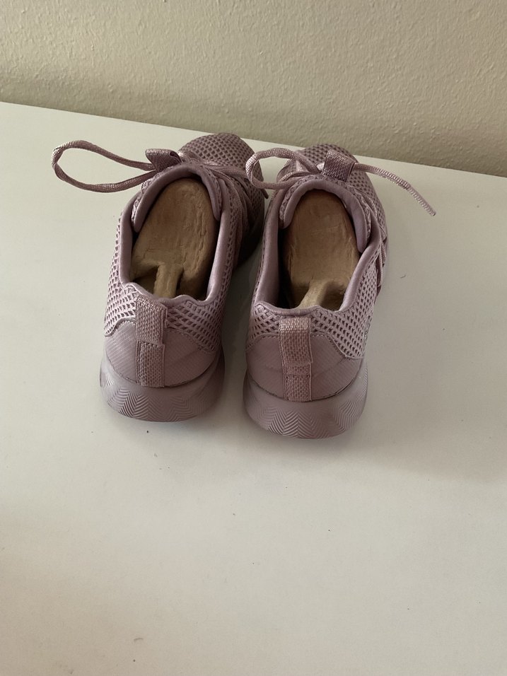 Bej Bağcıklı Spor Kadın Sneakers - Görsel 4