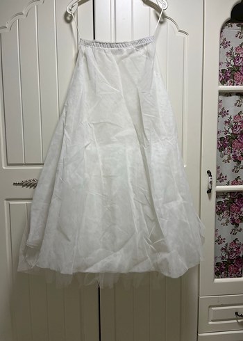 Parlak Beyaz A-Line Gelinlik - Görsel 7