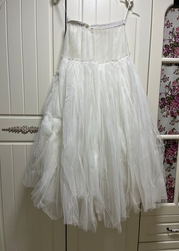 Parlak Beyaz A-Line Gelinlik - Görsel 6