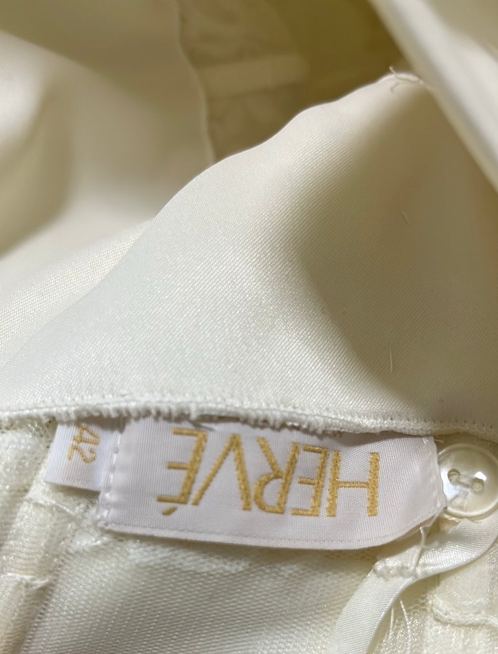 Parlak Beyaz A-Line Gelinlik - Görsel 2