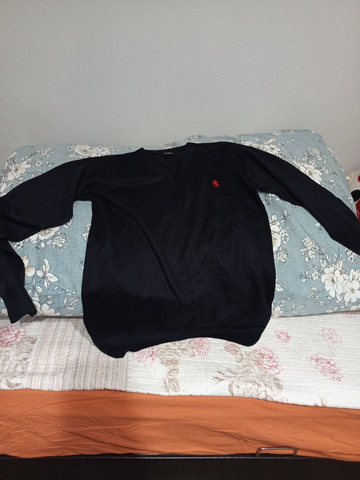 Siyah Erkek Triko Sweatshirt - Görsel 3